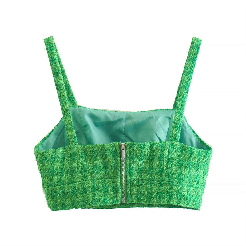 Aria Hollow-Back Zipper Sling Top