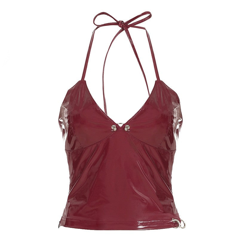 Aveline Leather Sling Top