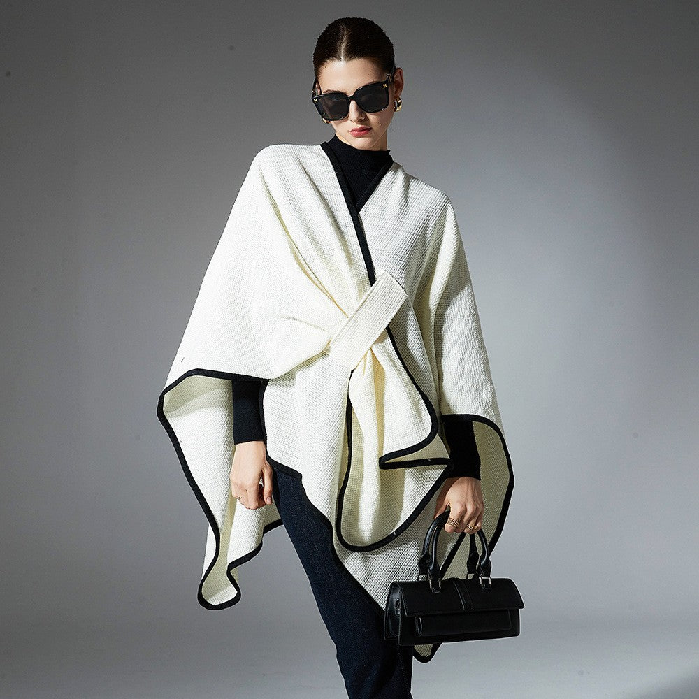 Caelia Cream Cross Shawl