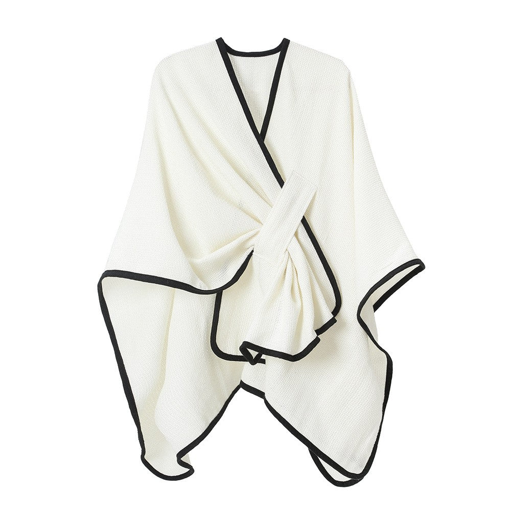 Caelia Cream Cross Shawl