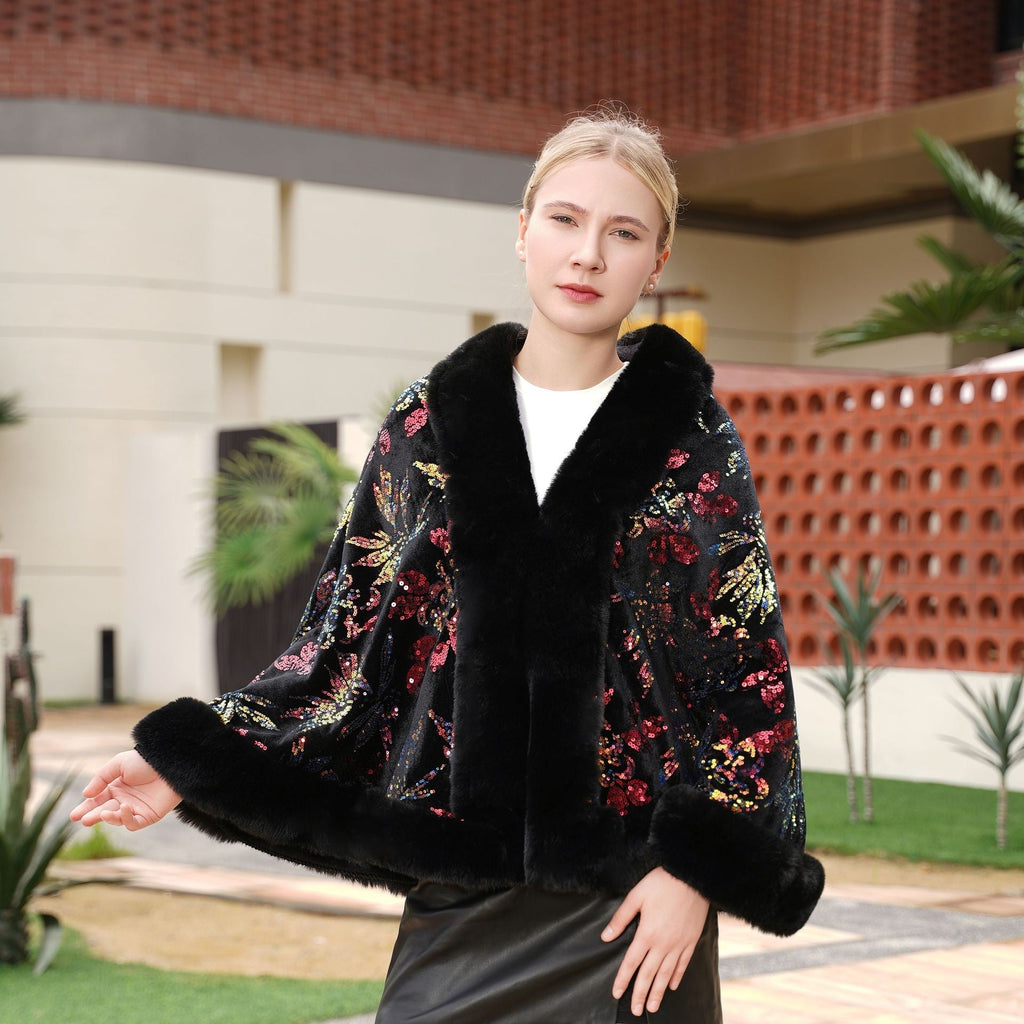 Celestine Sequined Knit Shawl