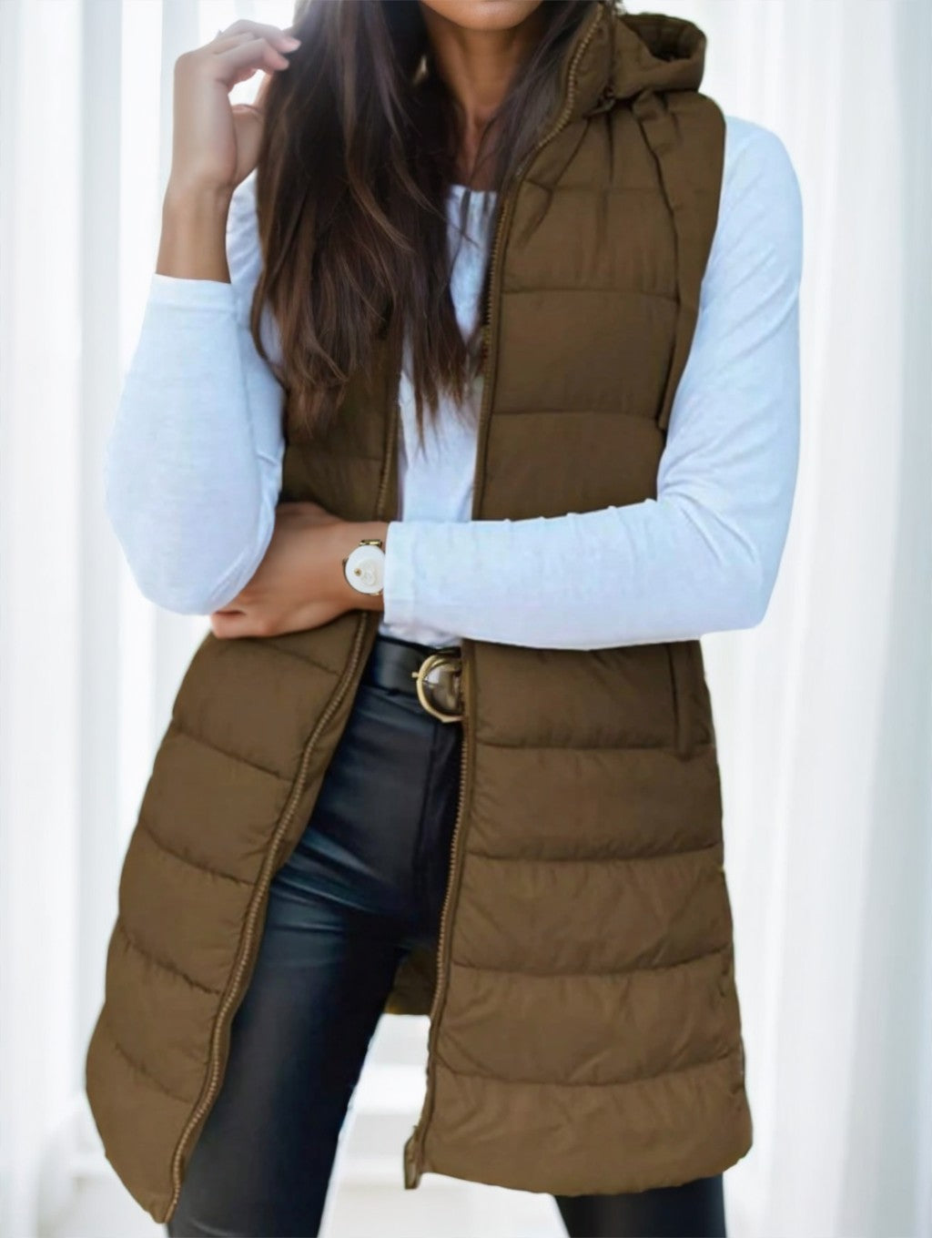 Celine Hooded Puffer Vest