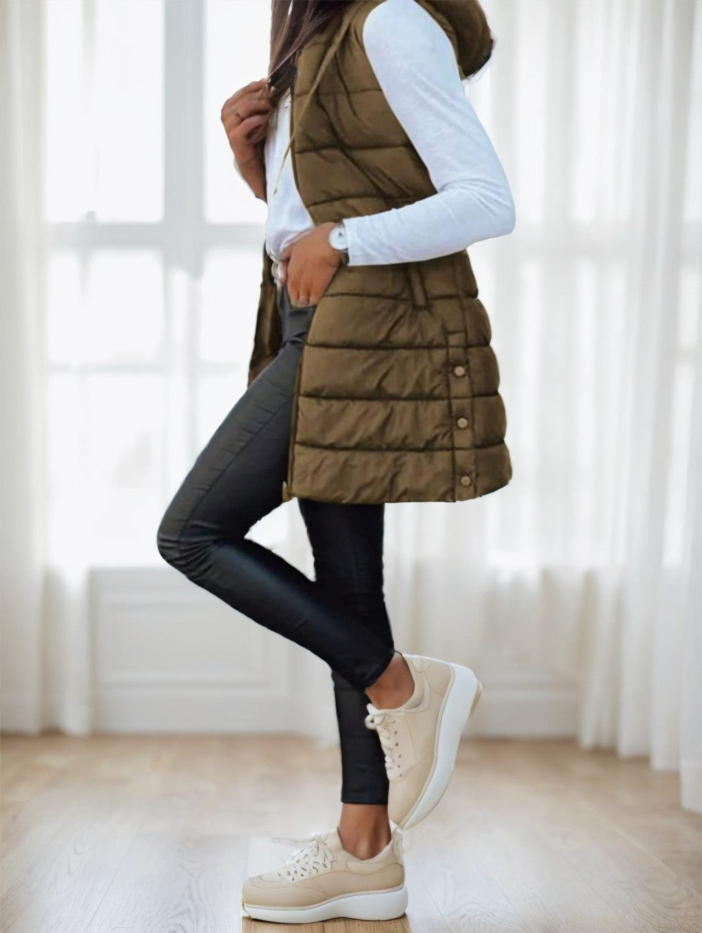 Celine Hooded Puffer Vest