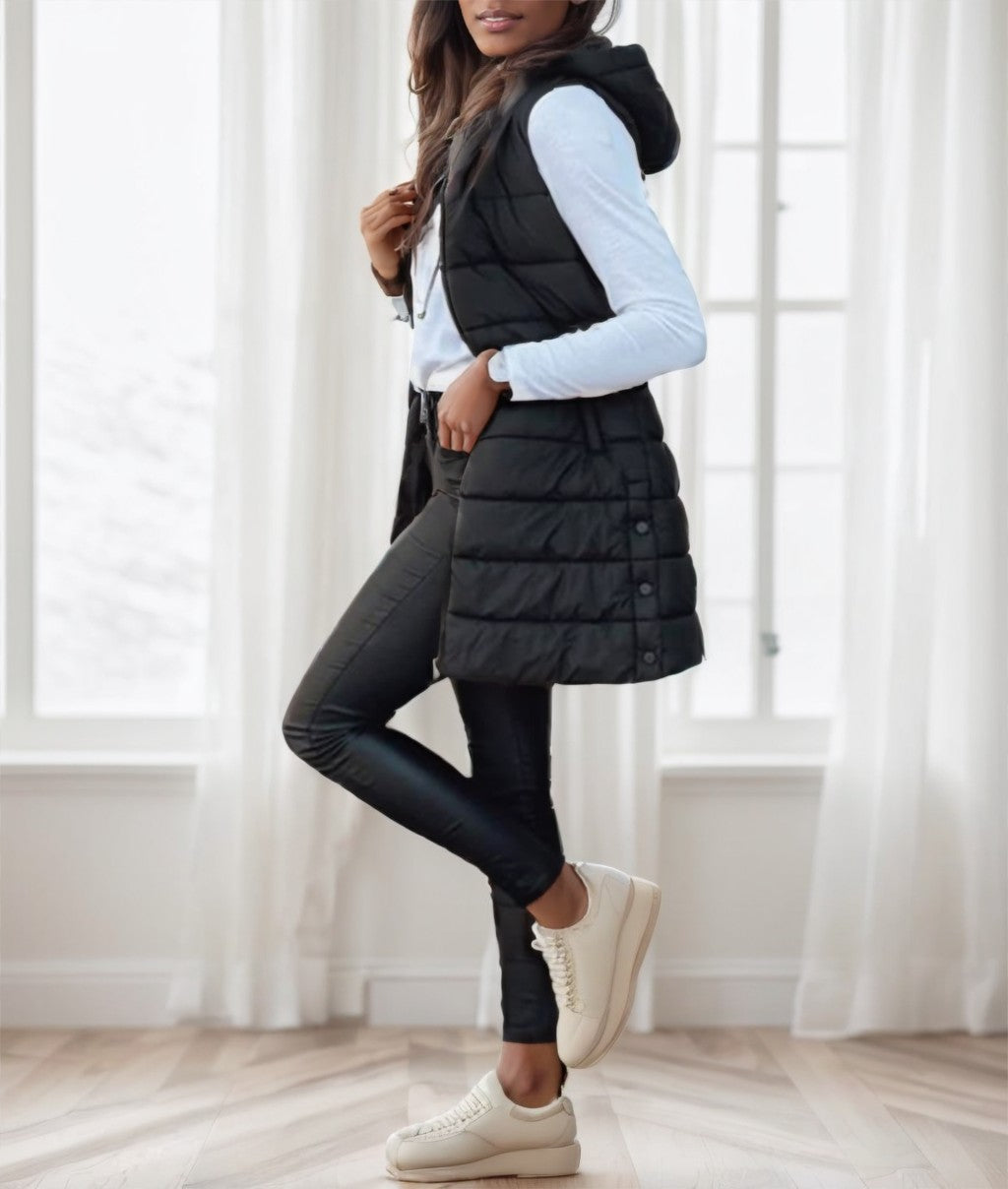 Celine Hooded Puffer Vest