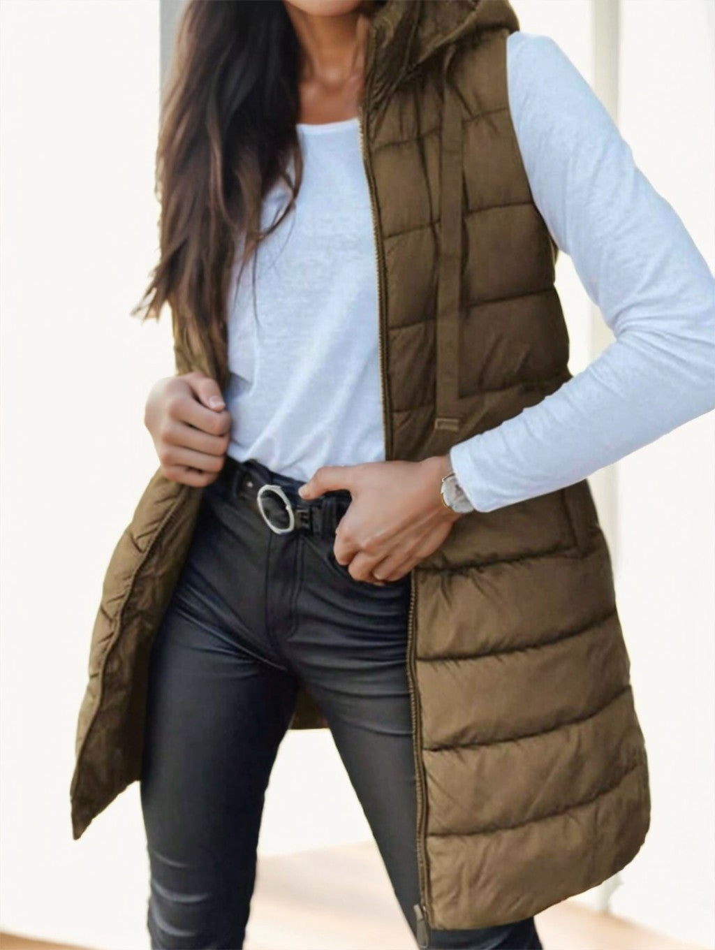 Celine Hooded Puffer Vest
