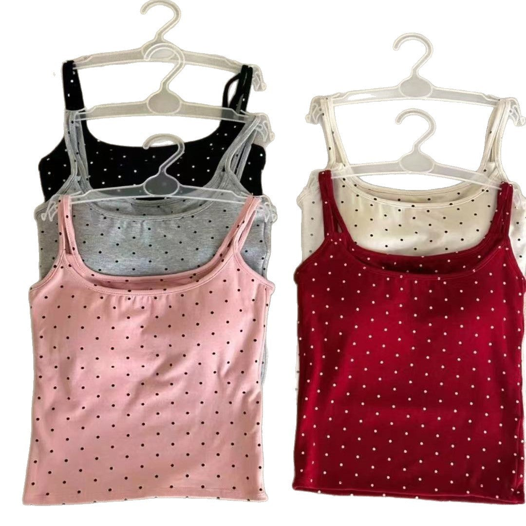 Elara Polka-Dot Backless Sling Top