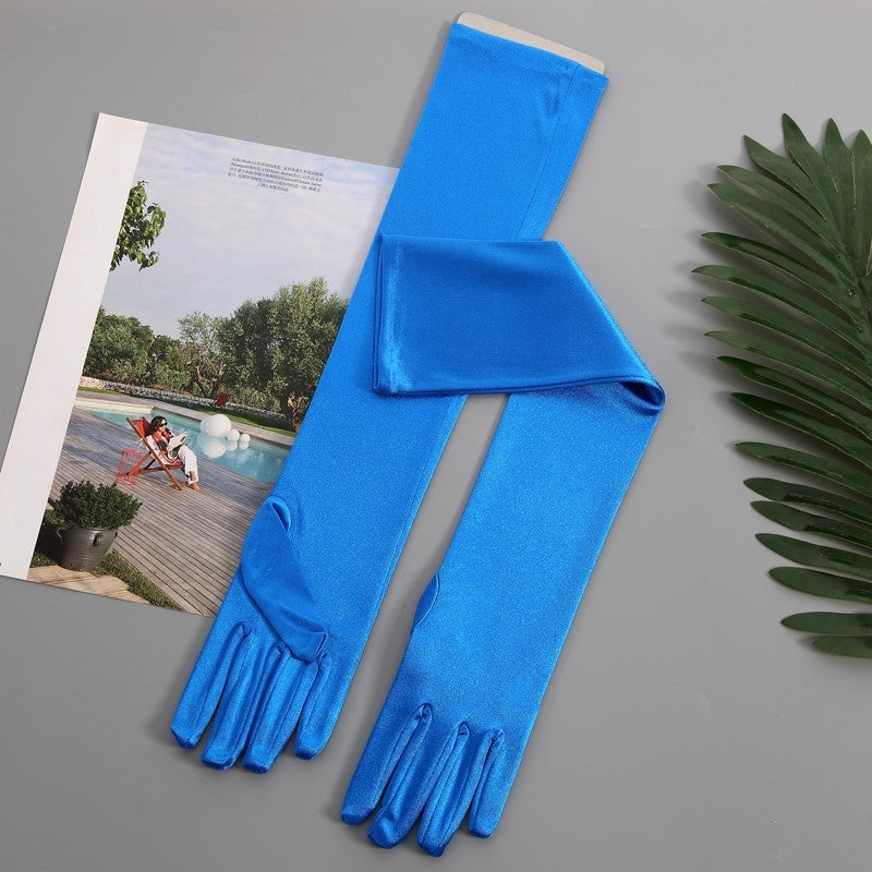 Evelina Satin Opera Gloves