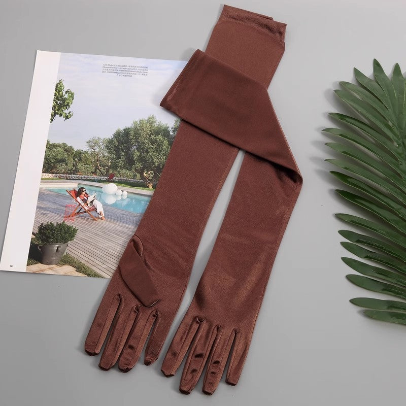Evelina Satin Opera Gloves