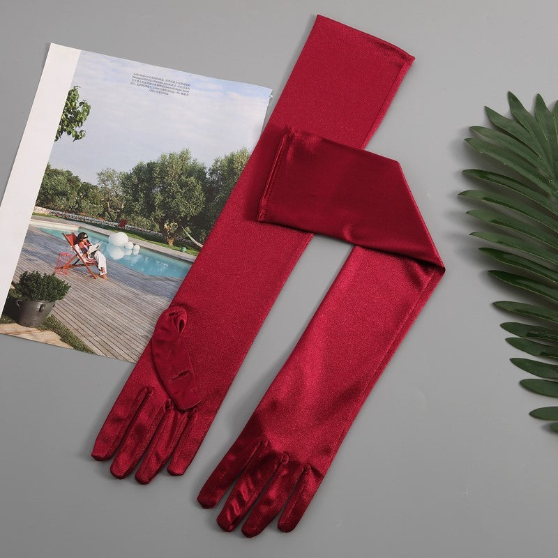 Evelina Satin Opera Gloves
