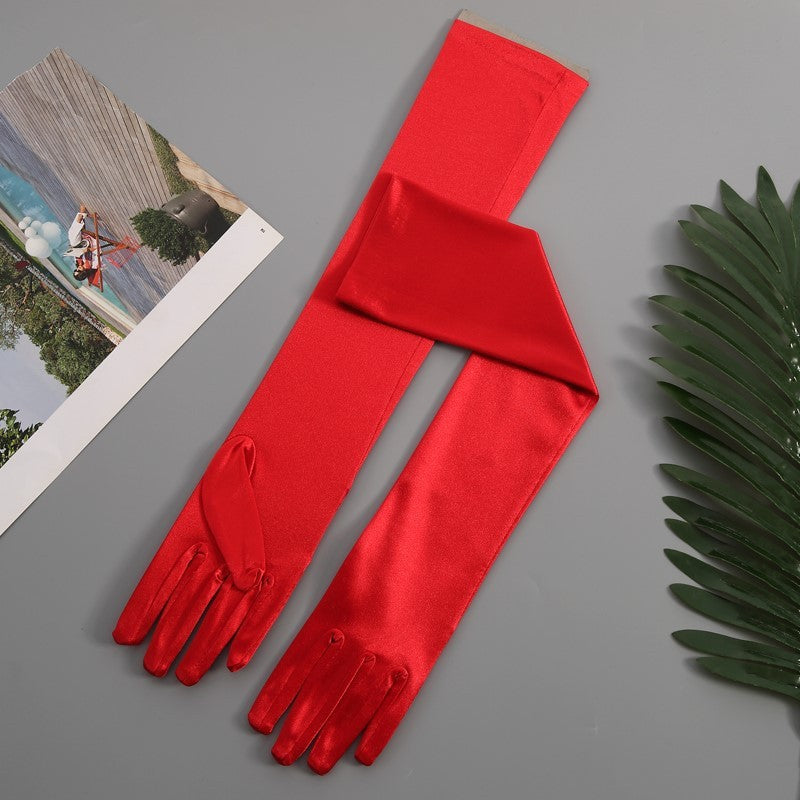 Evelina Satin Opera Gloves