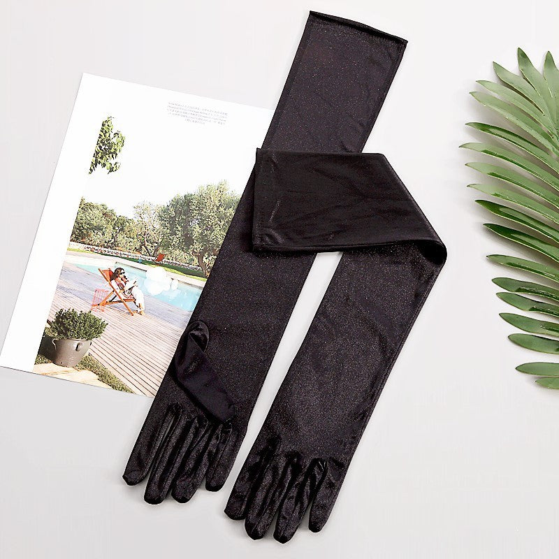 Evelina Satin Opera Gloves