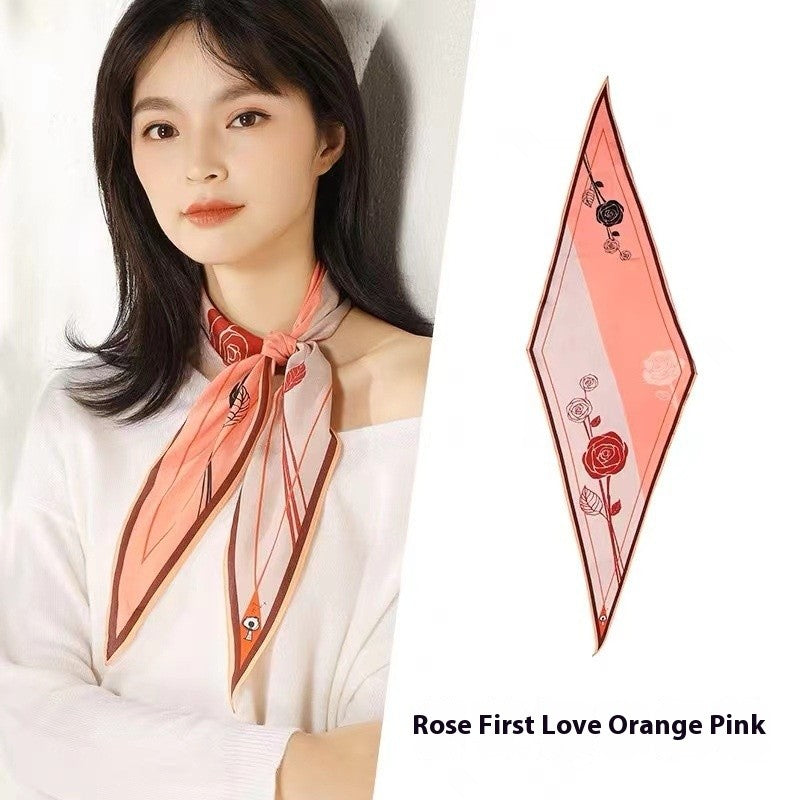 Isolde Diamond Silk Neckerchief