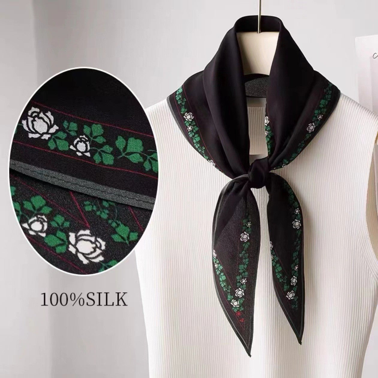 Isolde Diamond Silk Neckerchief