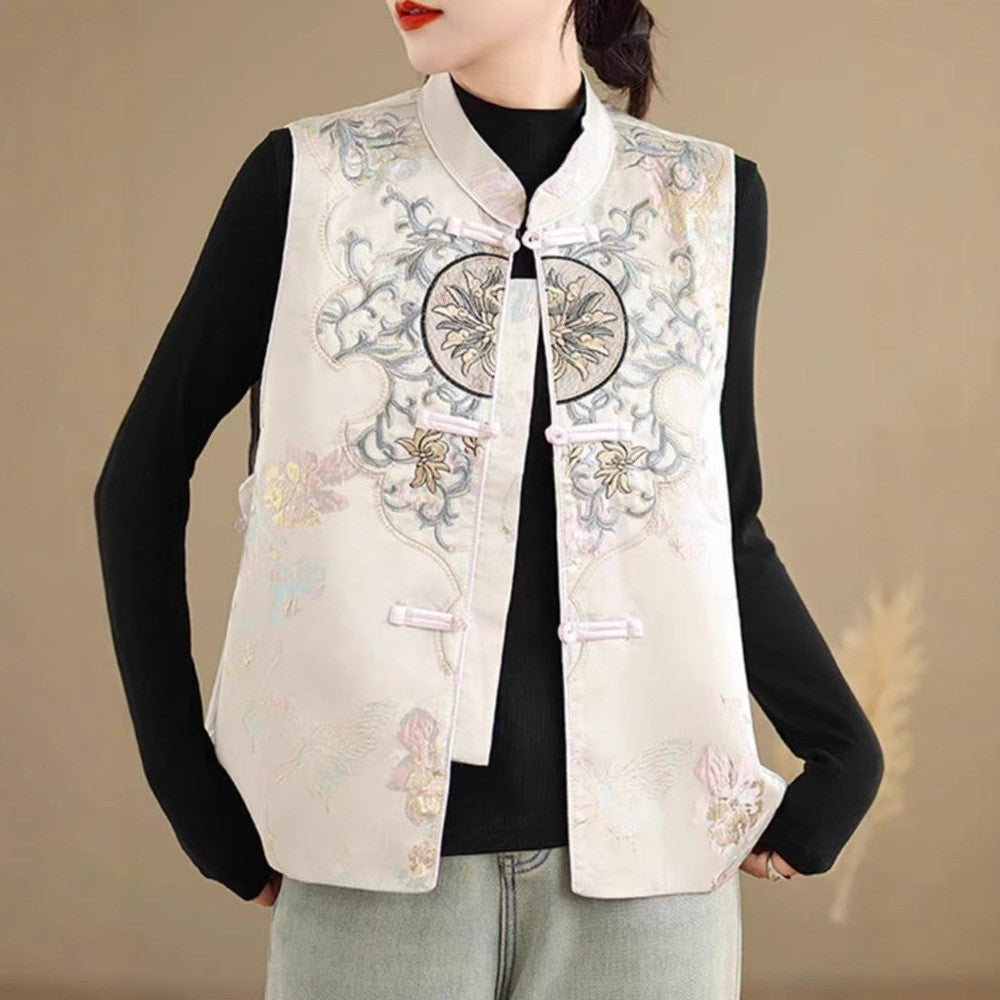 Liora Jacquard Embroidered Vest