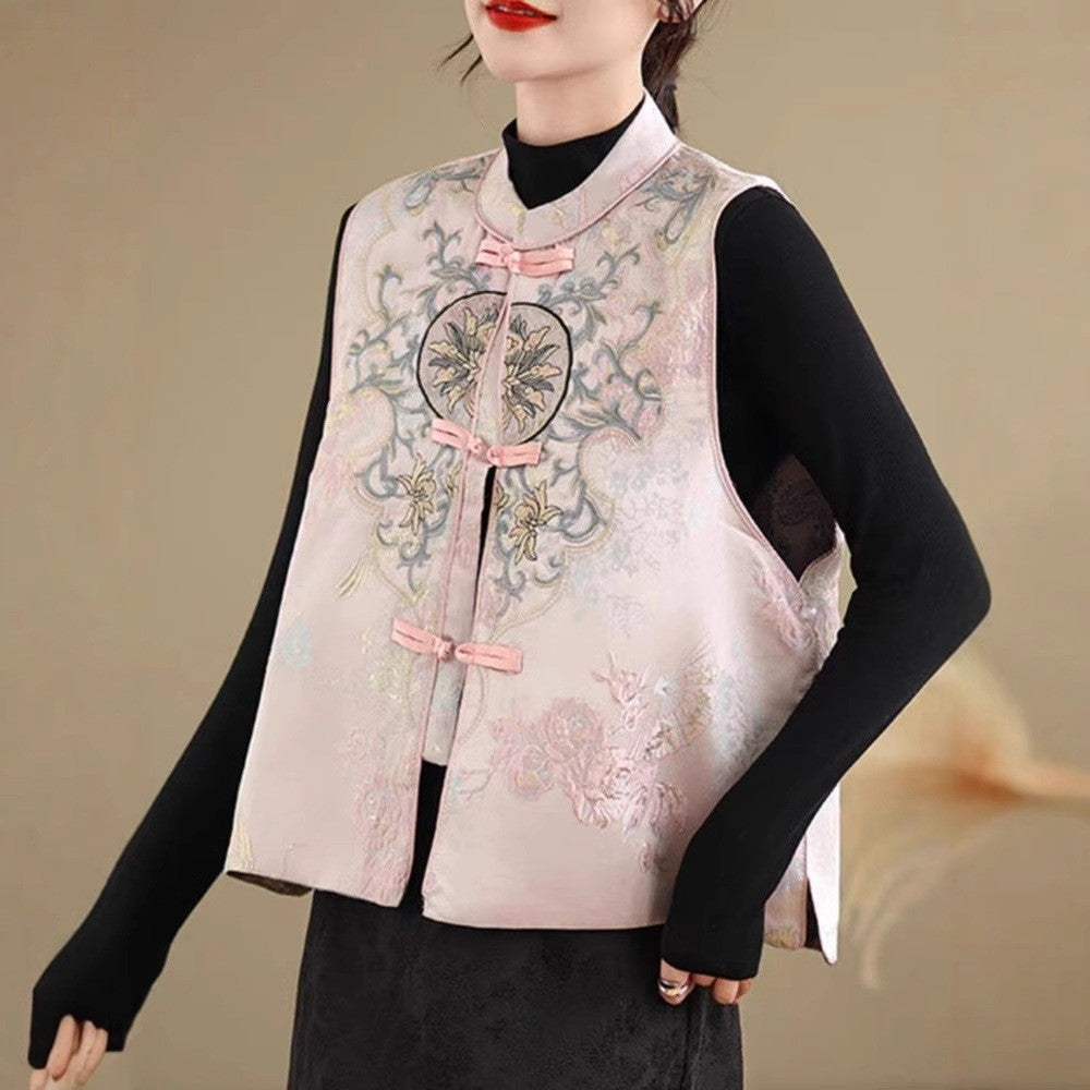 Liora Jacquard Embroidered Vest