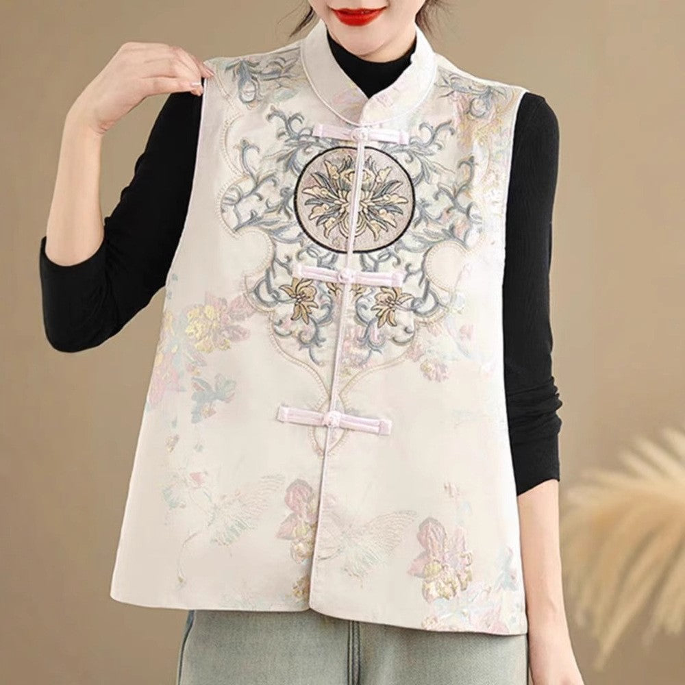Liora Jacquard Embroidered Vest
