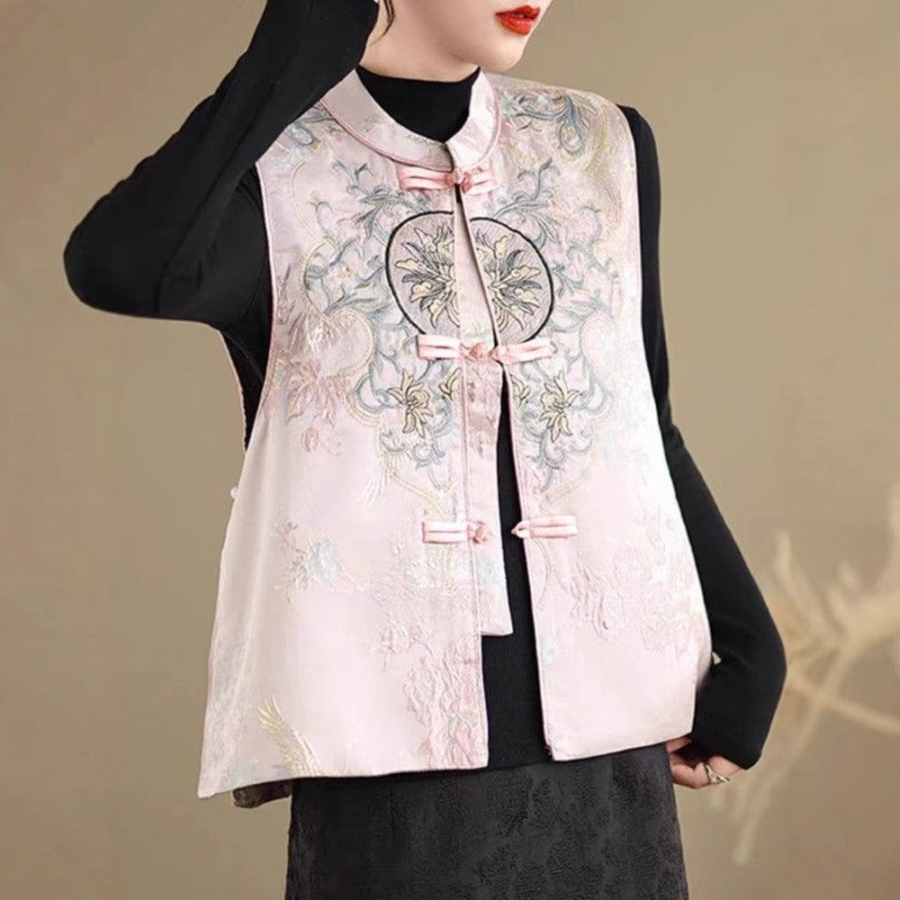 Liora Jacquard Embroidered Vest