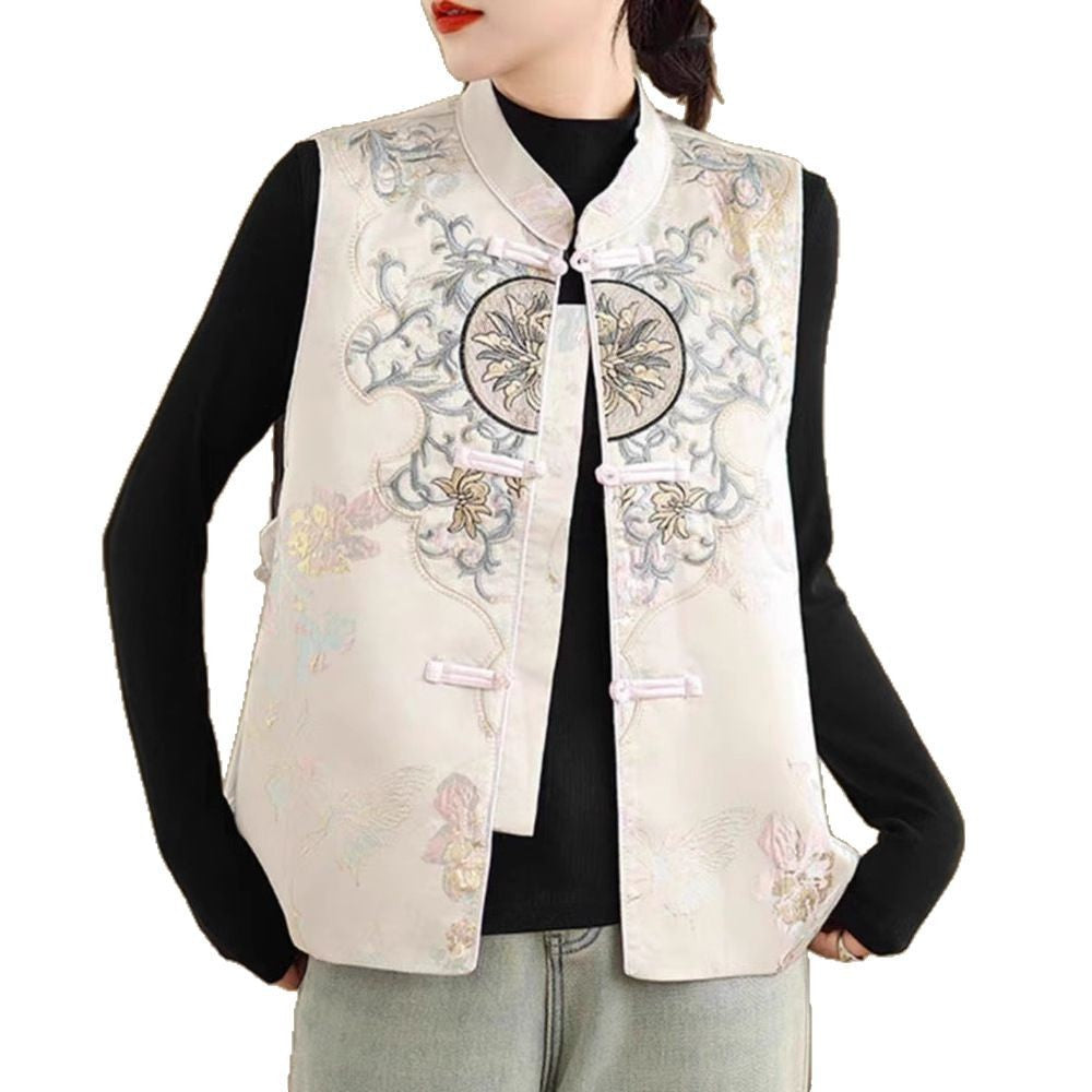 Liora Jacquard Embroidered Vest