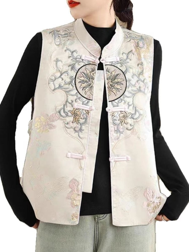 Liora Jacquard Embroidered Vest