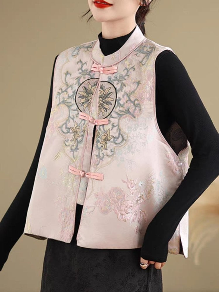 Liora Jacquard Embroidered Vest