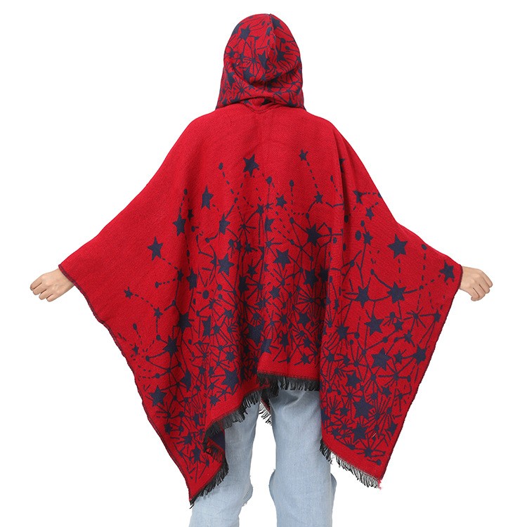 Lyra Geometric Cashmere-Feel Shawl