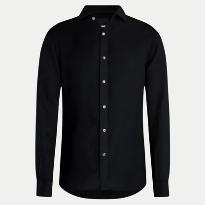 Men’s Black Egyptian Cotton Shirt – Premium Softness & Wrinkle Resistance