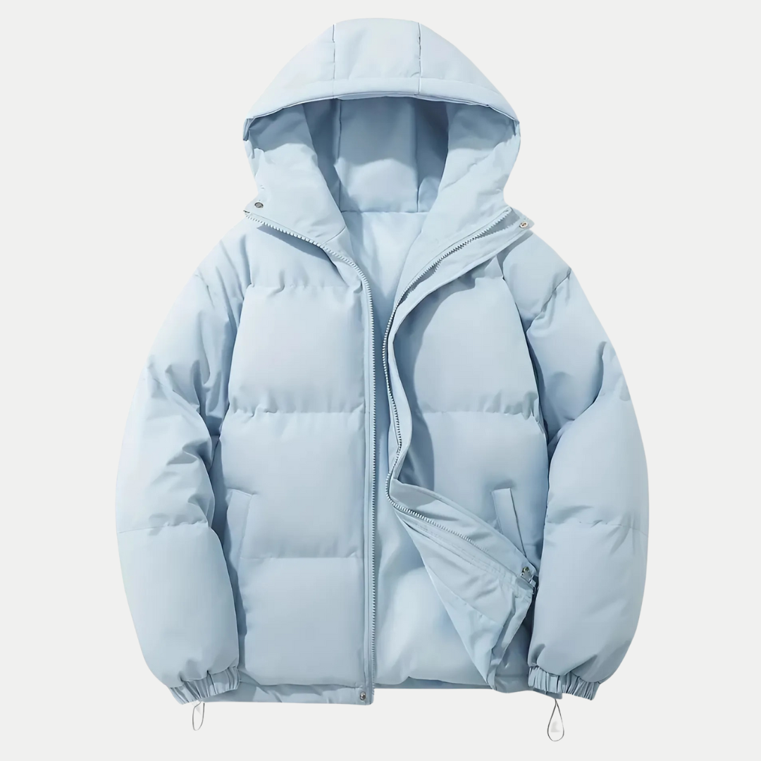 Men’s Hooded Winter Bomber Jacket – Goose Down Warmth & Urban Style