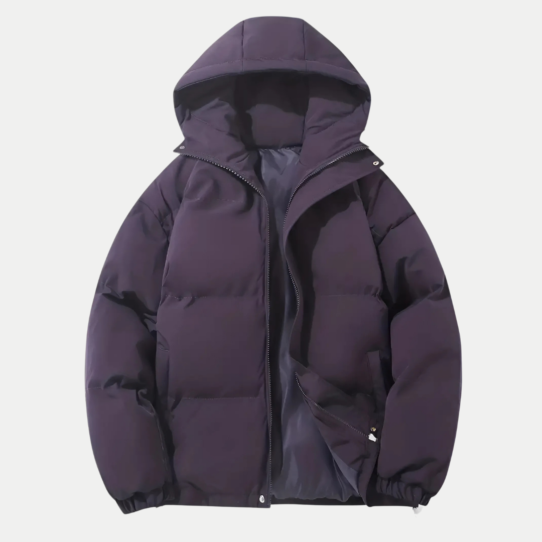 Men’s Hooded Winter Bomber Jacket – Goose Down Warmth & Urban Style