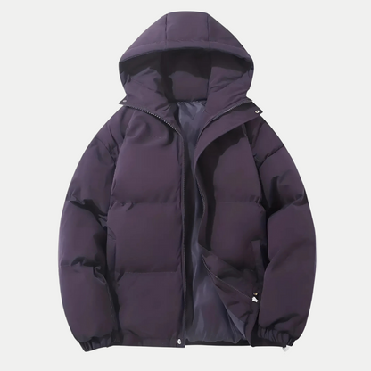 Men’s Hooded Winter Bomber Jacket – Goose Down Warmth & Urban Style