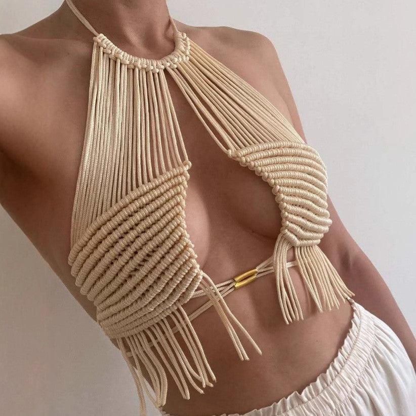 Selene Tassel Halter Top