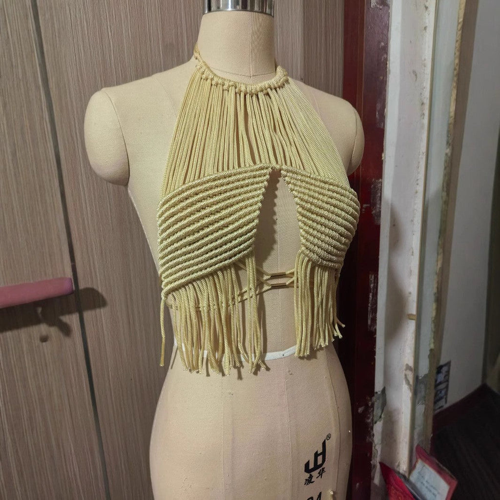Selene Tassel Halter Top