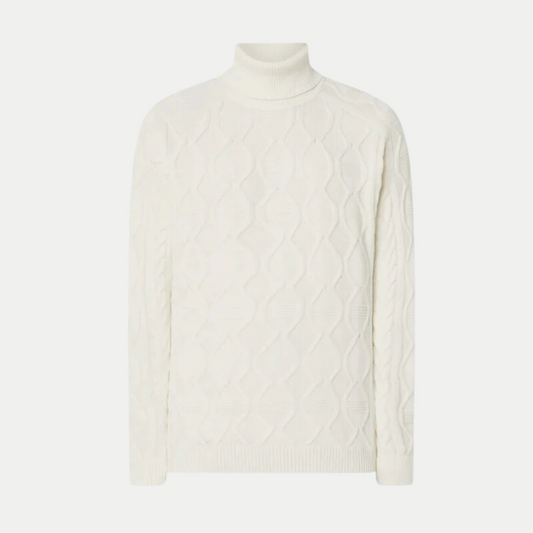 Women’s Off-White Wool Knit Sweater – Soft, Breathable & Year-Round Staple