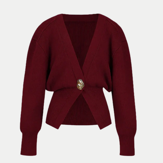 Women’s Slim Fit V-Neck Cardigan – Lightweight, Ribbed & Elegant for Everyday Wear